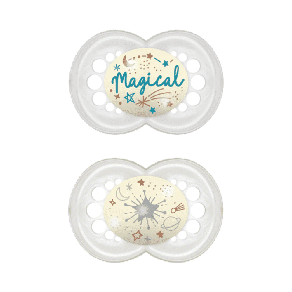 MAM Original Night Neutral 6–16 mån silikonnapp 2 st