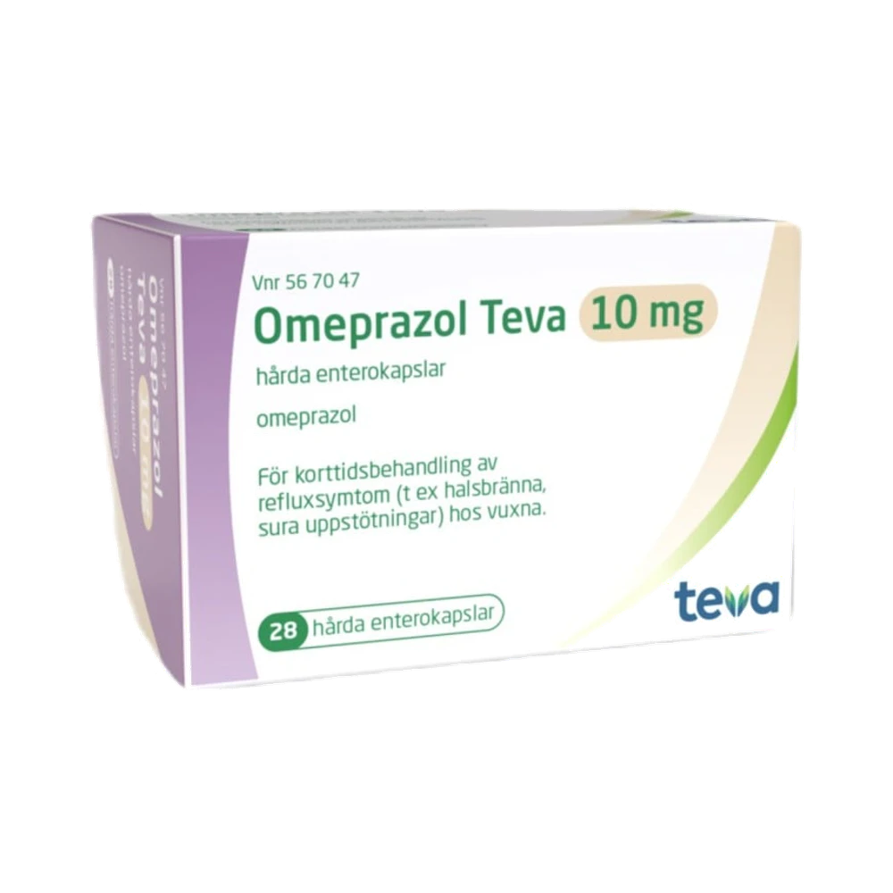 Teva Omeprazol 10 mg enterokapsel, hård 28 st