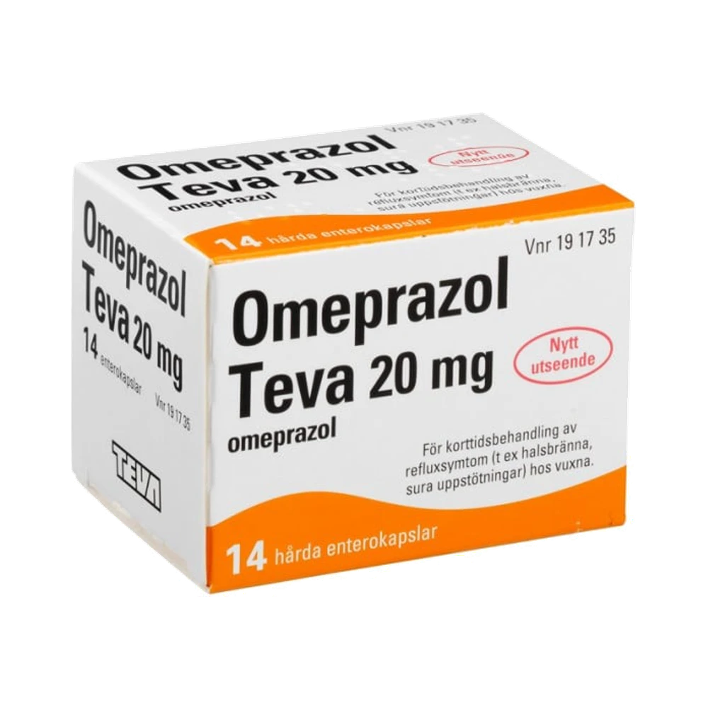 Teva Omeprazol 20 mg enterokapsel, hård 14 st