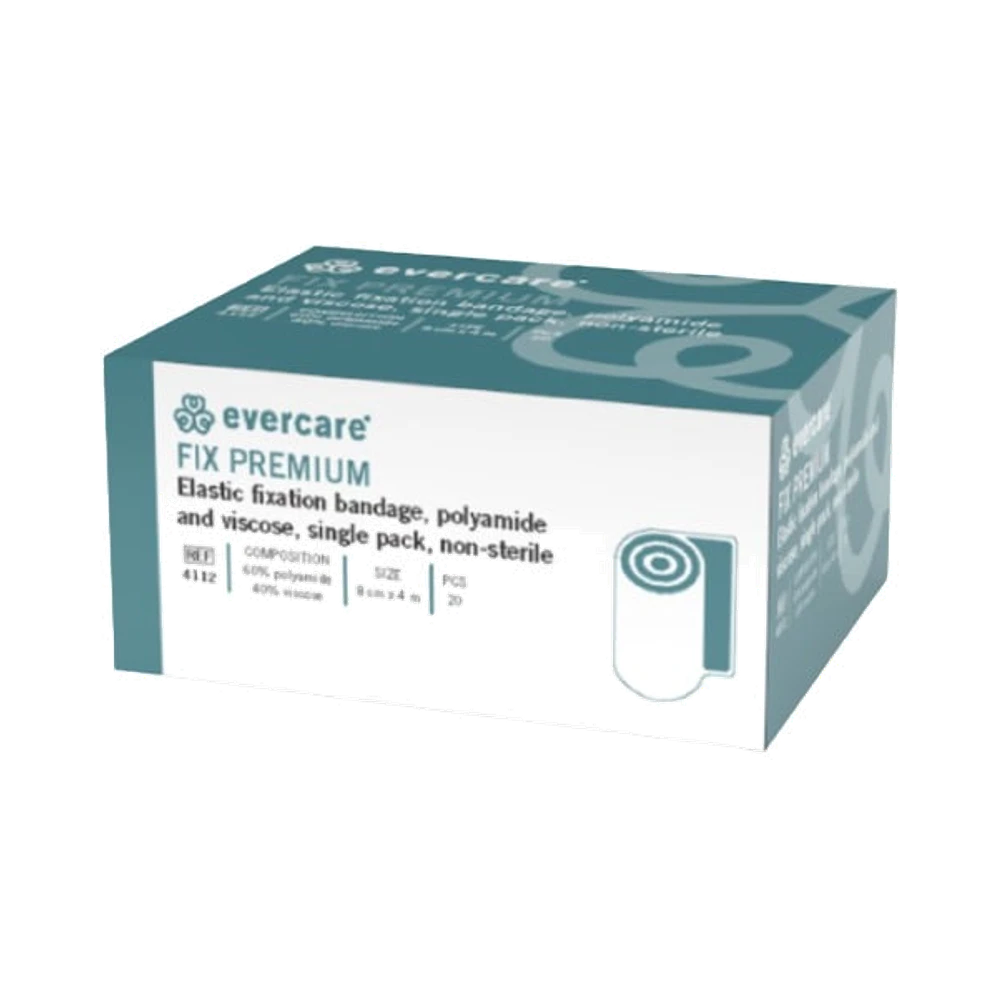 OneMed Evercare Fix Premium 8 cm x 4 m fixeringsbindor 20 st
