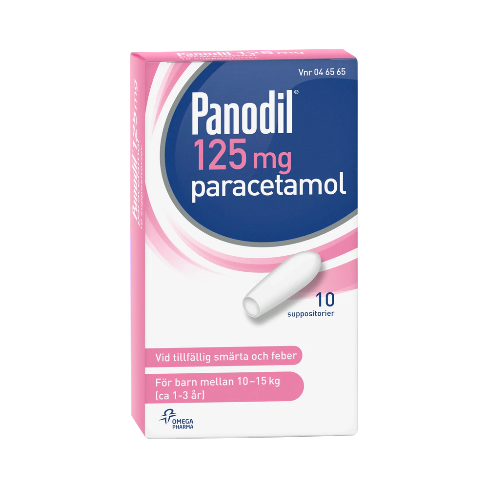 Panodil Barn 10- 10 125 mg suppositorier 15 kg