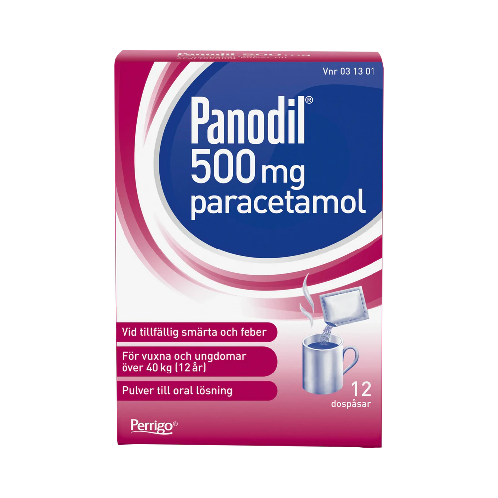 Panodil 500 mg pulver till oral lösning 12 dospåsar