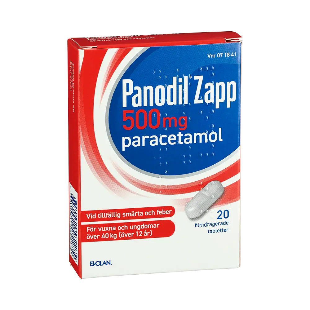 Panodil Zapp 500 mg filmdragerad tablett 20 st