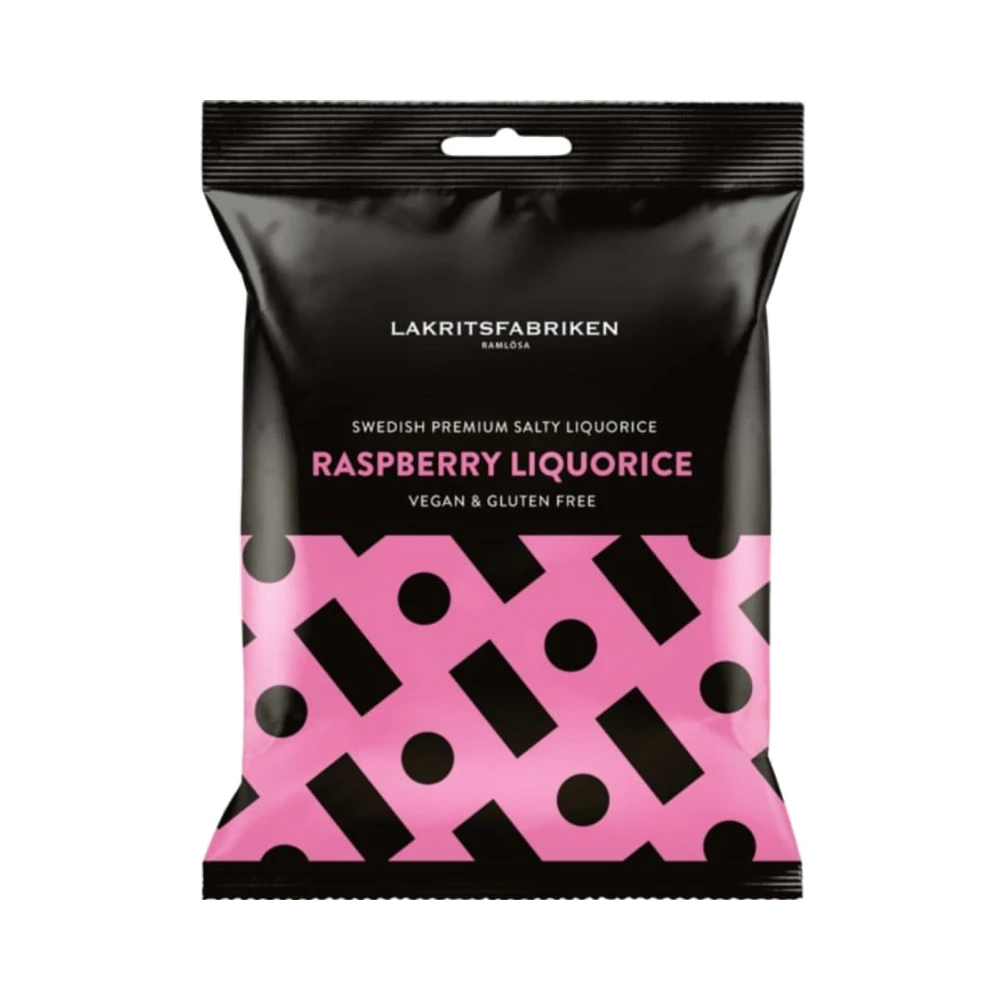 Lakritsfabriken Premium White Salty Raspberry liquorice 100 g