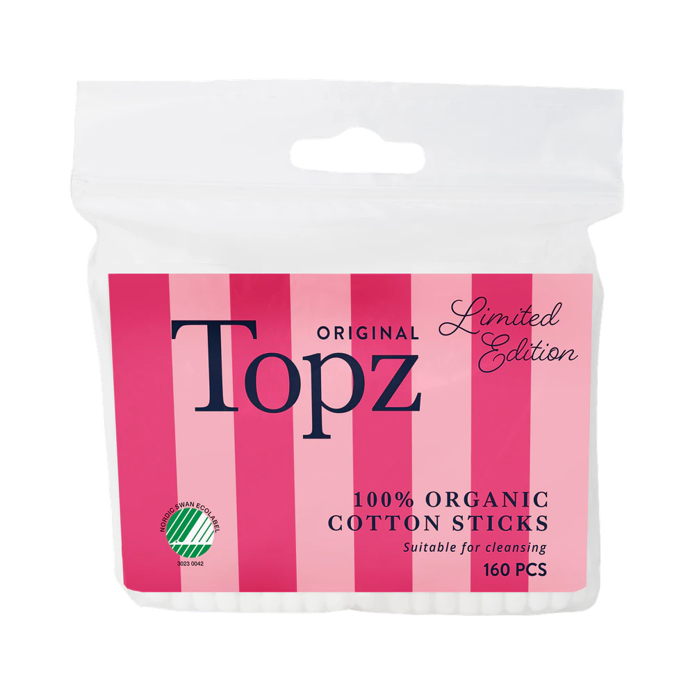 Topz Premium Original Organic Cotton Sticks Refill bomullspinnar 160 st