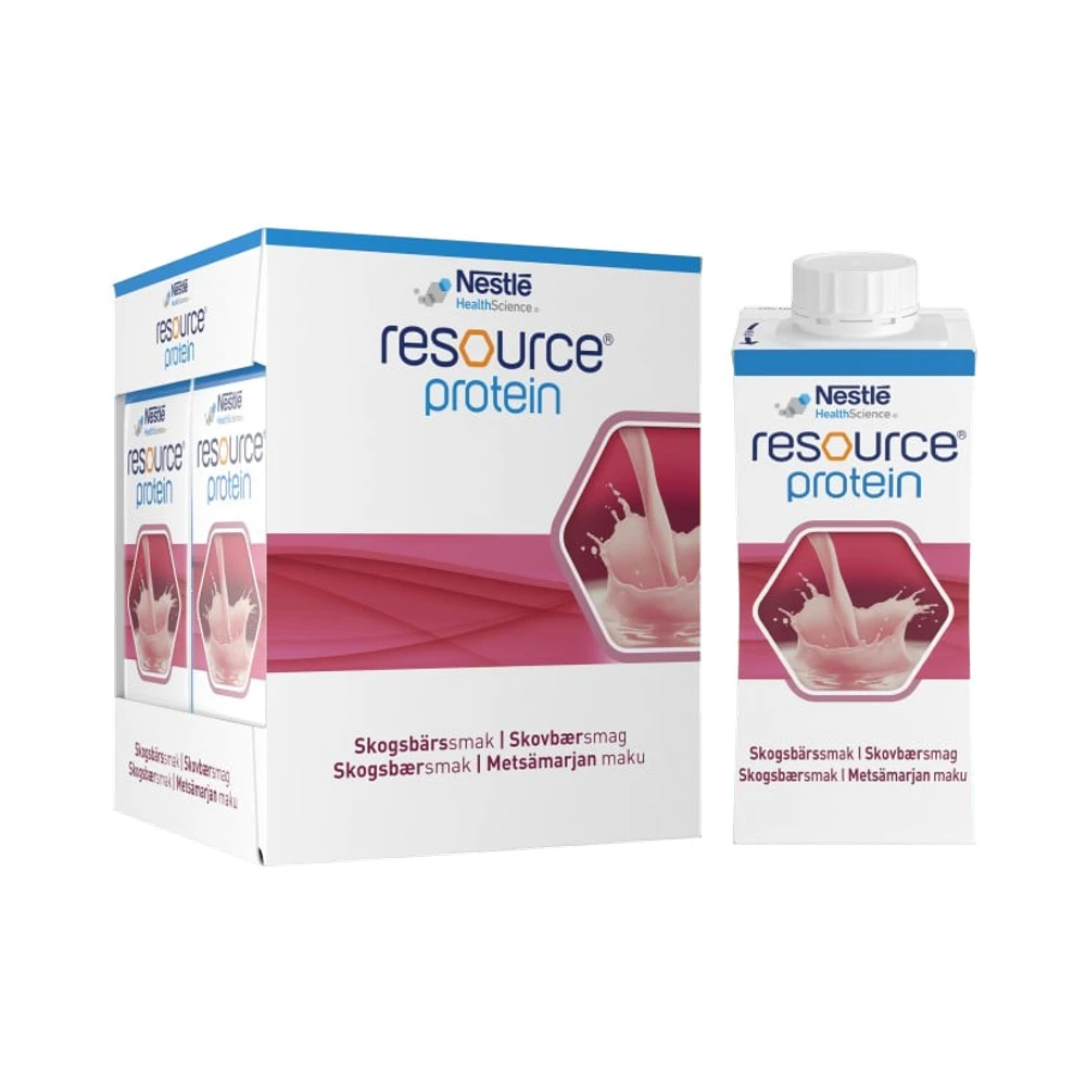 Nestlé Healthscience Resource Protein, skogsbär, drickfärdigt kosttillägg näringsdryck 4 x 200 ml