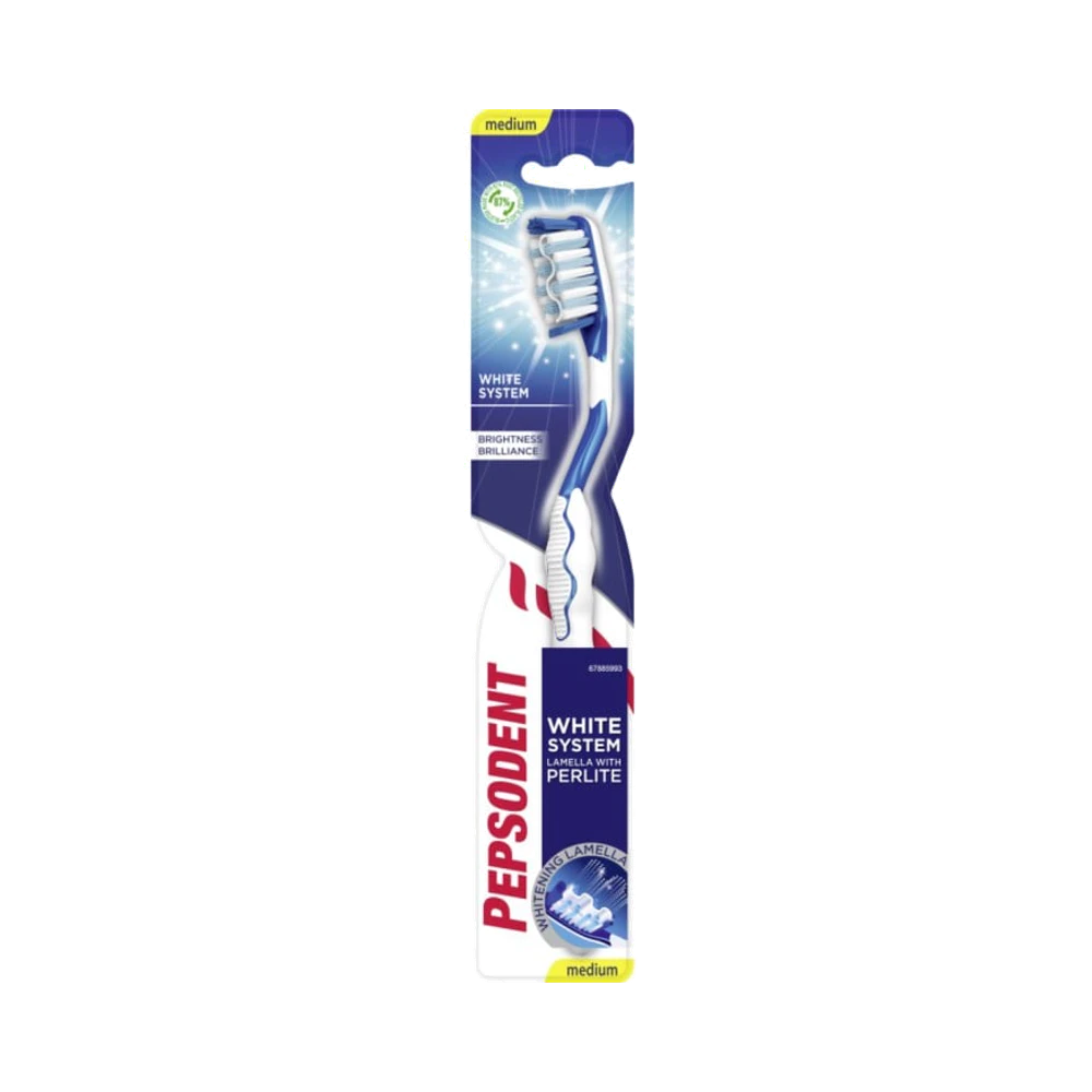 Pepsodent White System Medium tandborste 1 st