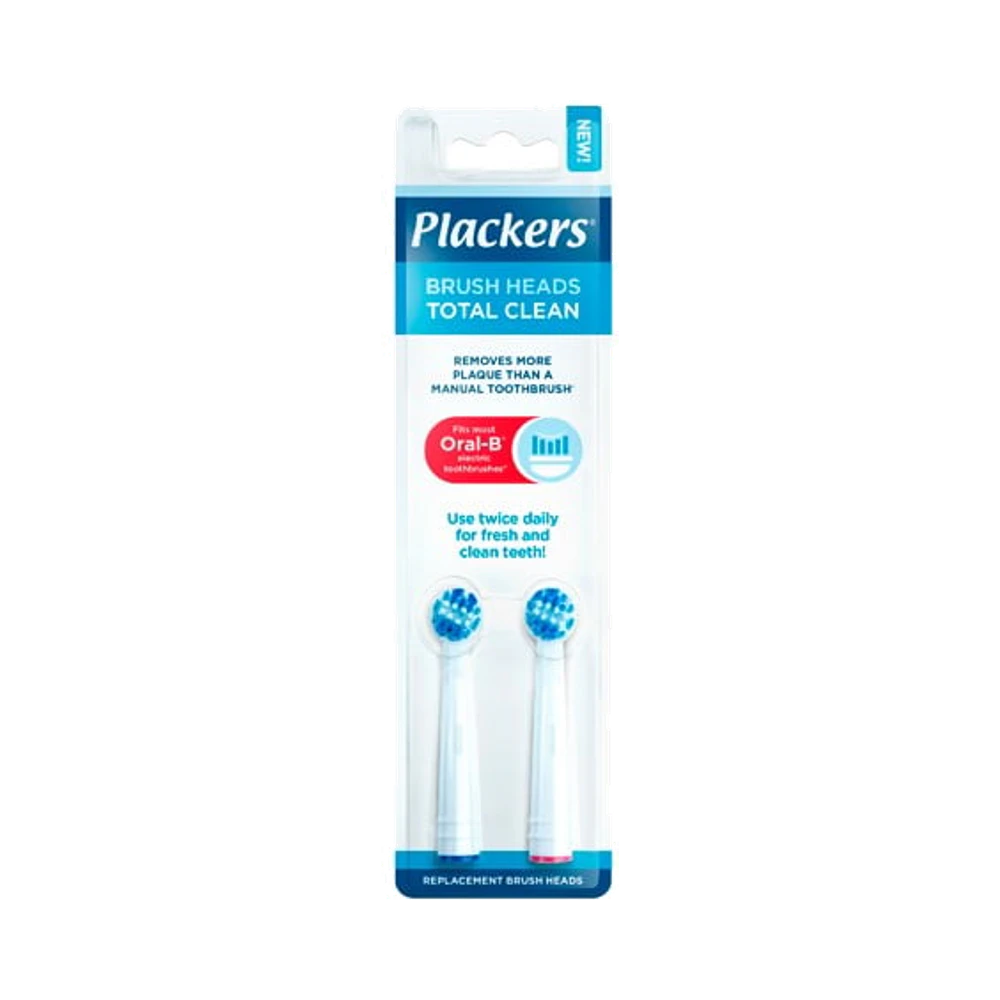 Plackers Total Clean brush head refills 2 st
