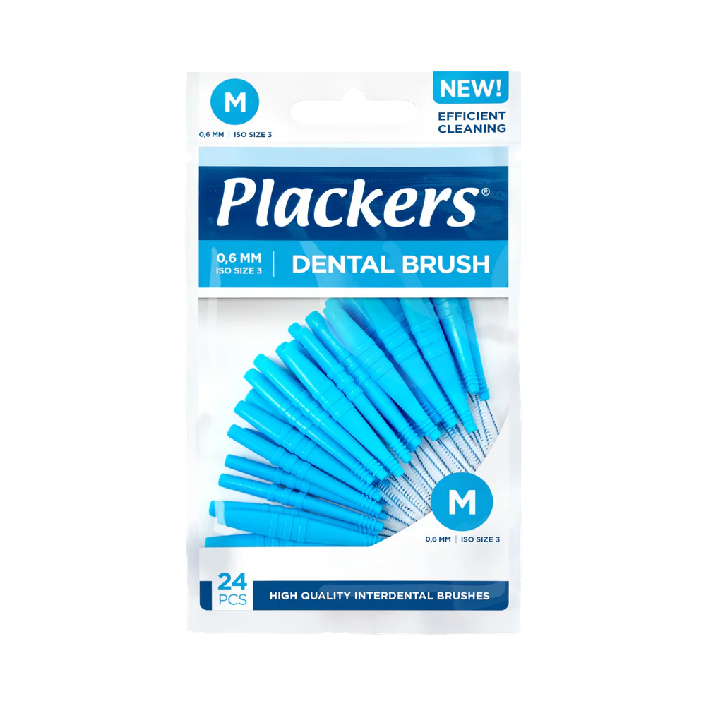 Plackers M 0,6 mm dental brush 24 st