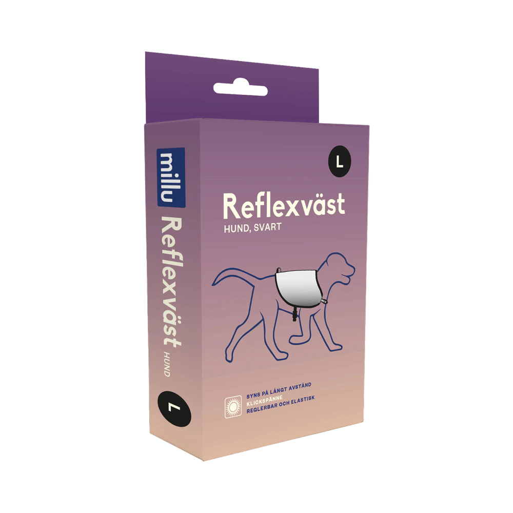 Millu Hund Svart L reflexväst 1 st