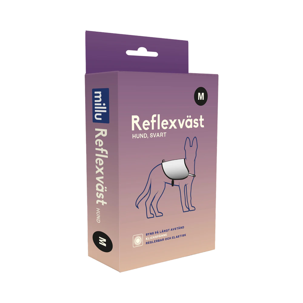 Millu Hund Svart M reflexväst 1 st