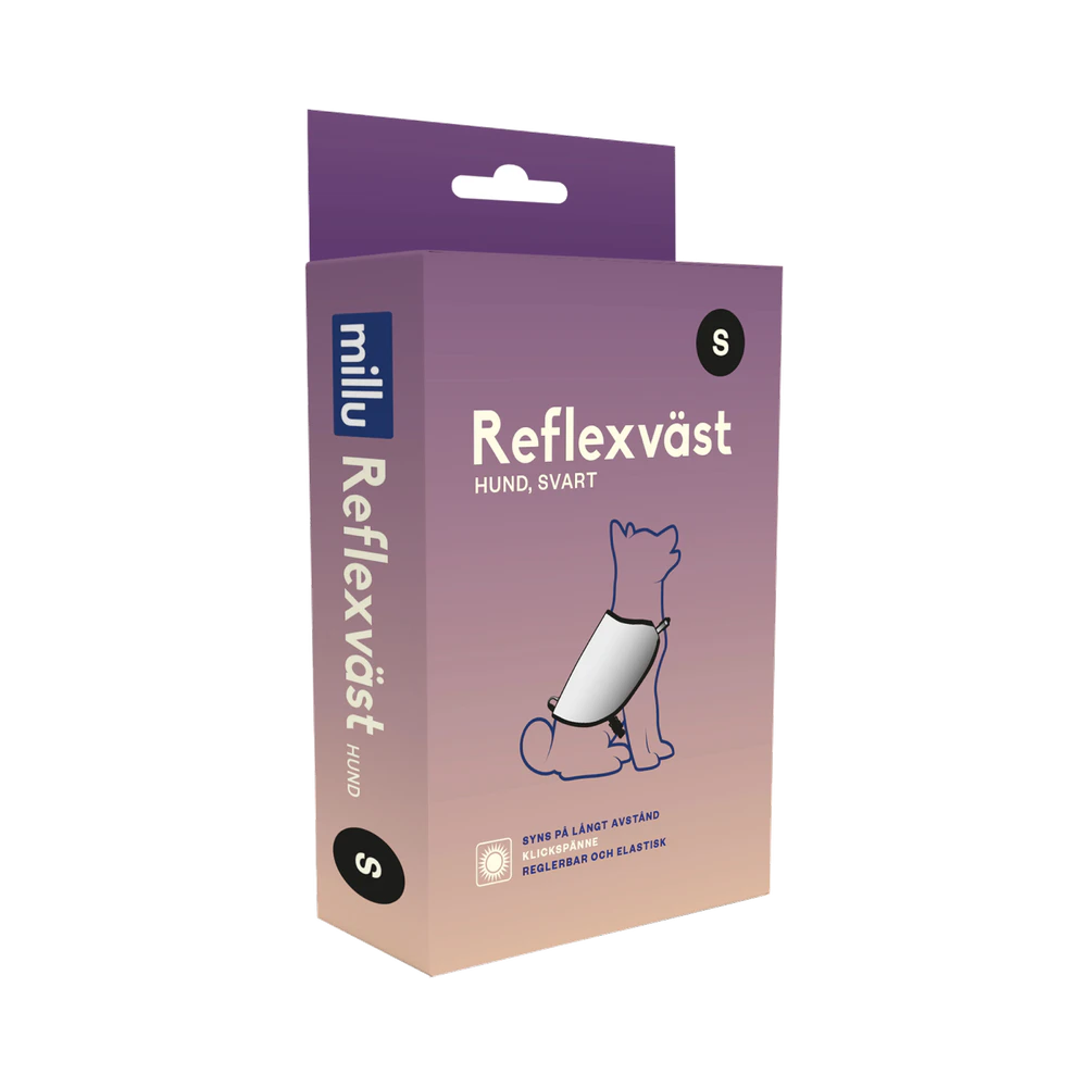 Millu Hund Svart S reflexväst 1 st