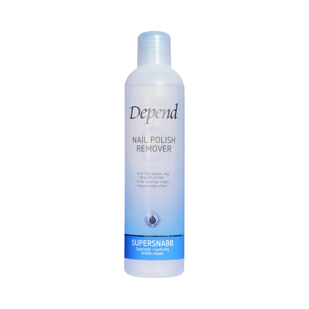 Depend O2 Blå nagellacksremover 250 ml