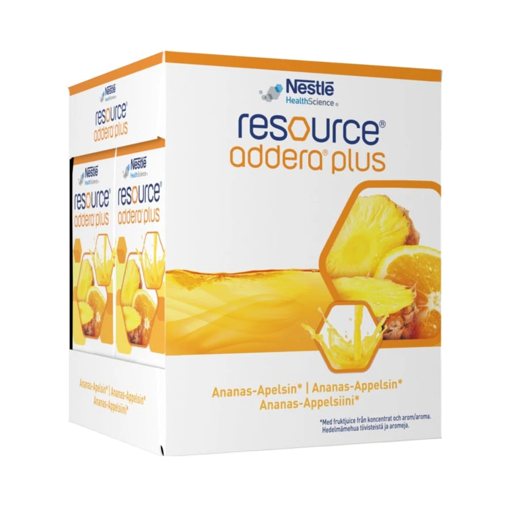 Resource Addera Plus Ananas-Apelsin, drickfärdigt kosttillägg näringsdryck 4 x 200 ml