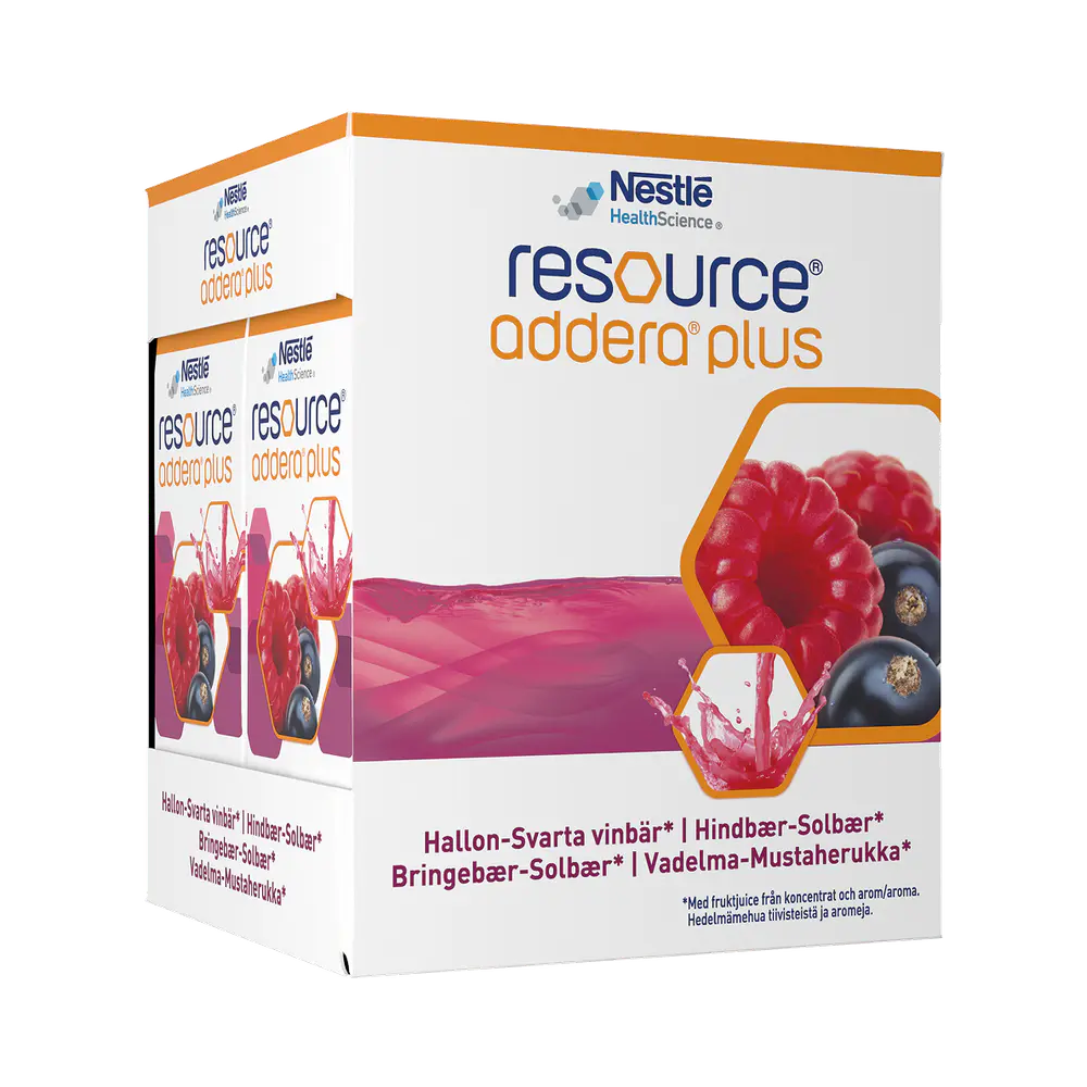 Resource Addera Plus Hallon-Svartavinbär näringsdryck 4 x 200 ml