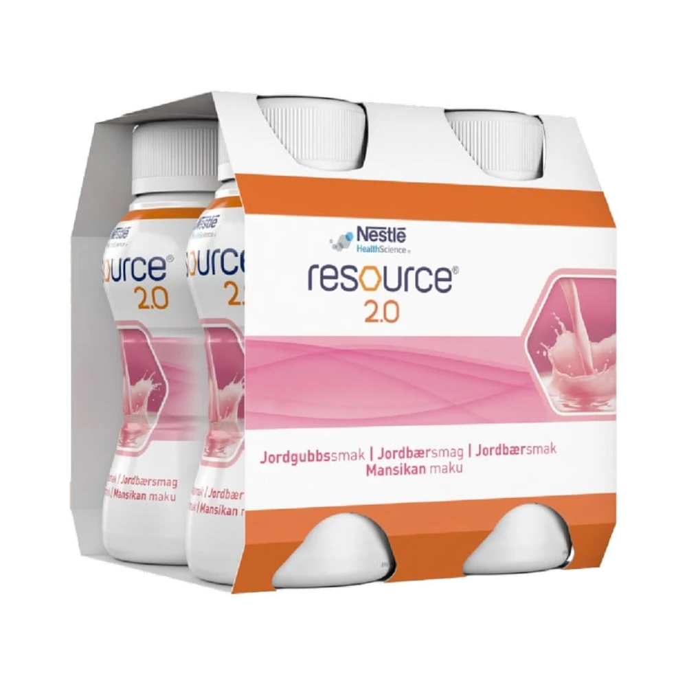 Nestlé Healthscience Resource 2.0 Jordgubb näringsdryck 4 x 200 ml