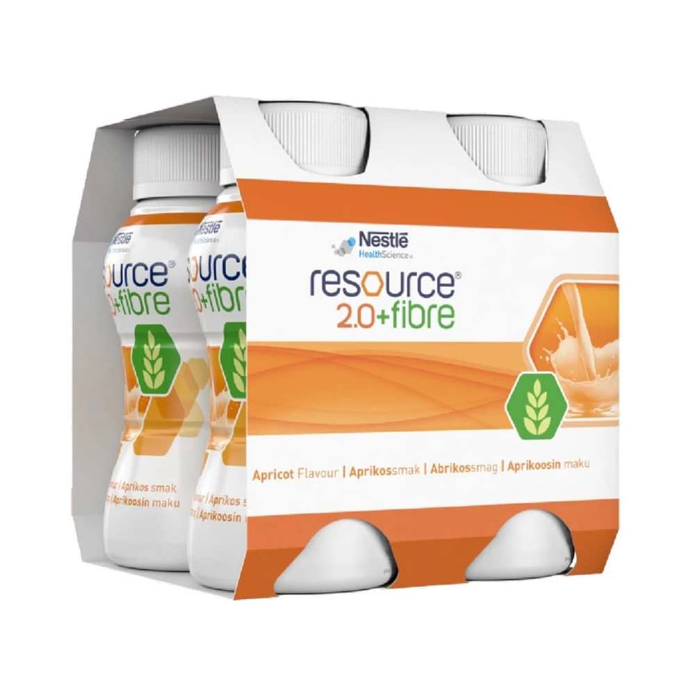 Nestlé Healthscience Resource 2.0 Fibre Aprikos näringsdryck 4 x 200 ml