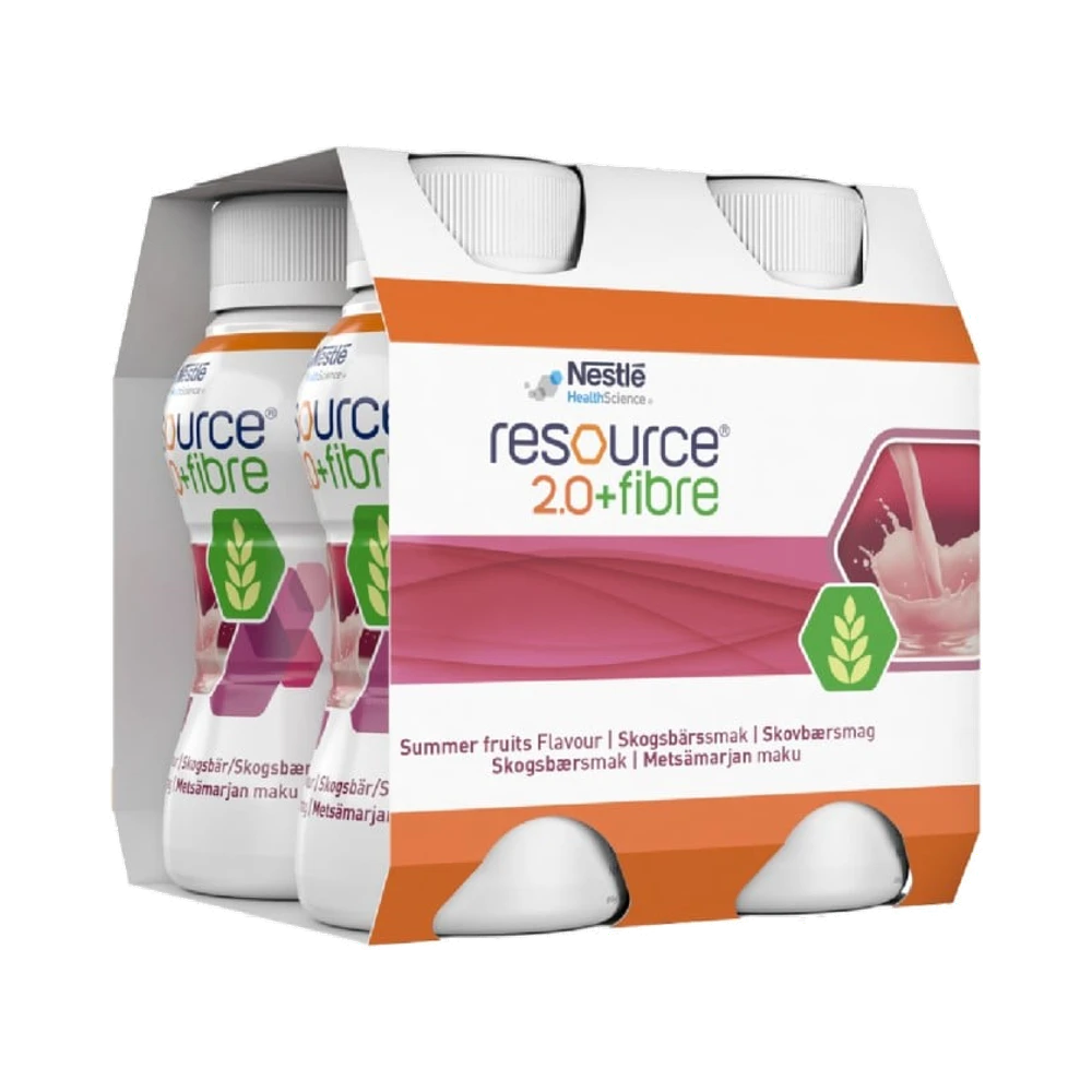 Nestlé Healthscience Resource 2.0 Fibre Skogsbär näringsdryck 4 x 200 ml