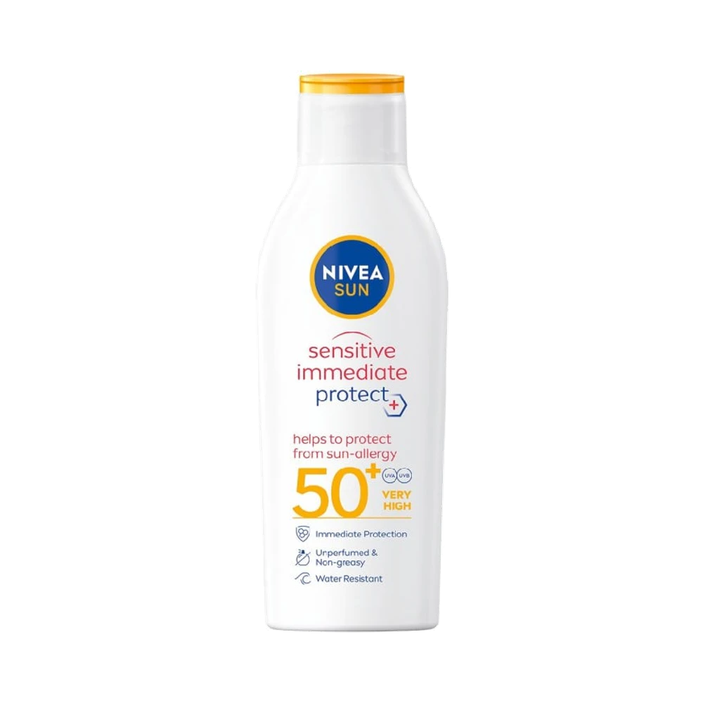NIVEA Sun Sensitive Immediate Protect SPF 50+ solskyddslotion 200 ml