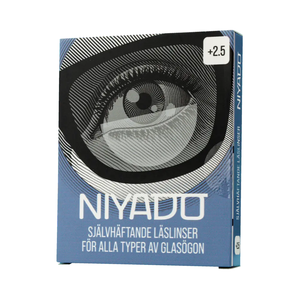 NIYADO Självhäftande Optiska +2,5 silikonlinser 1 par