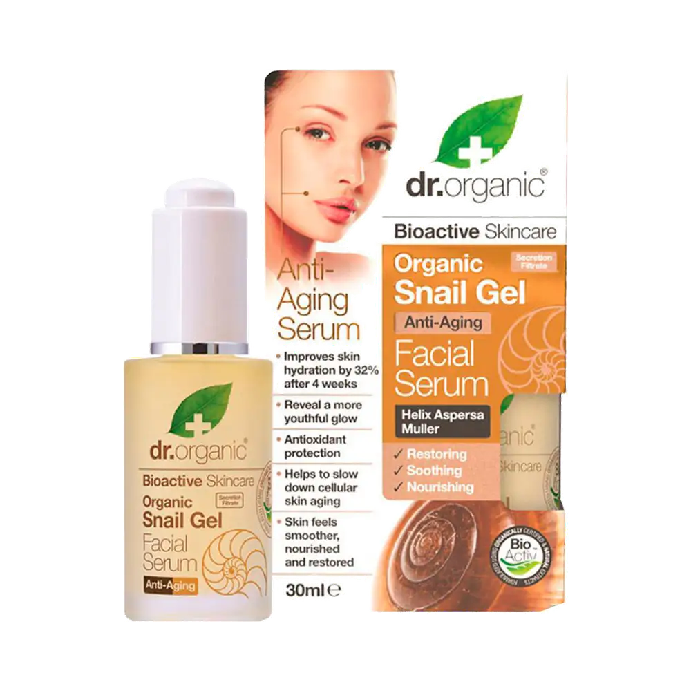 Dr Organic Snail gel face serum 30 ml