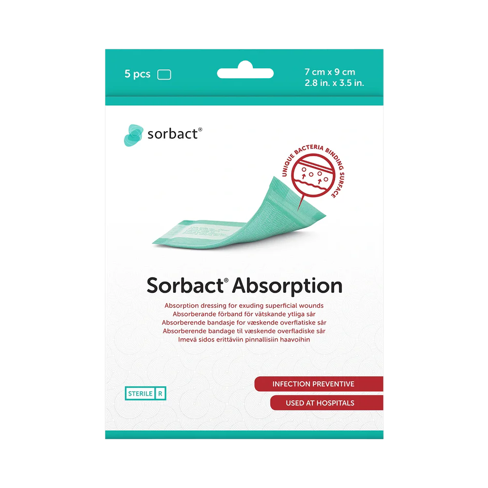 Sorbact Absorption 7 x 9 cm förband 5 st