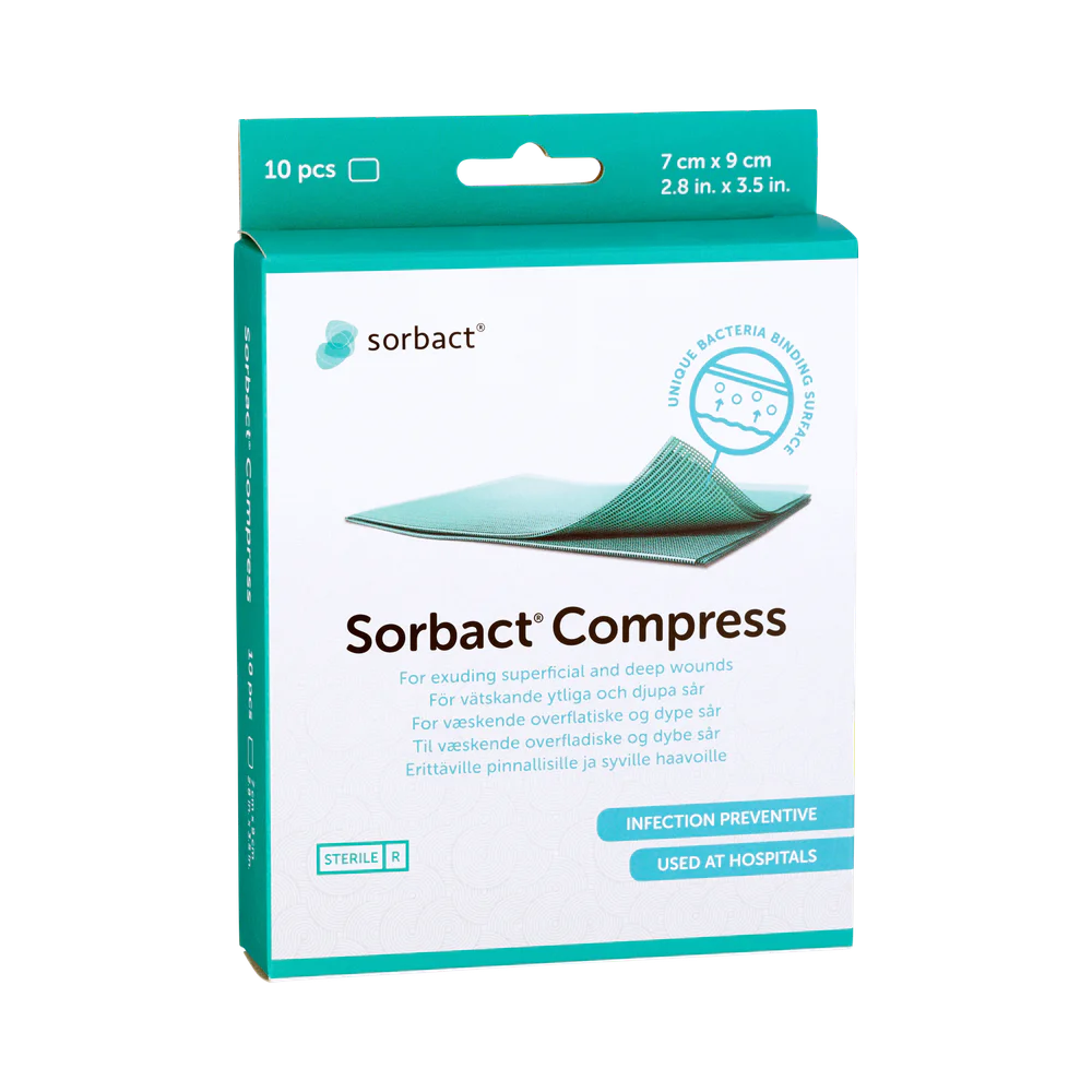 Sorbact Compress 7 x 9 cm kompress 10 st