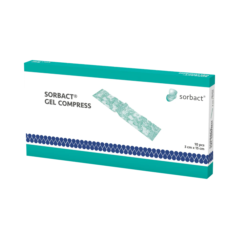Sorbact Gel Compress 3 x 15 cm gelkompress 10 st