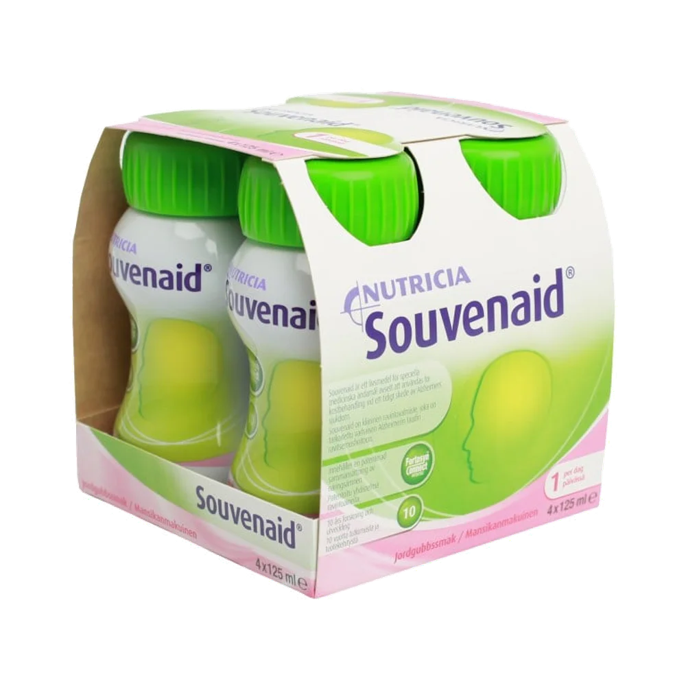 Nutricia Souvenaid Jordgubb näringsdryck 4 x 125 ml