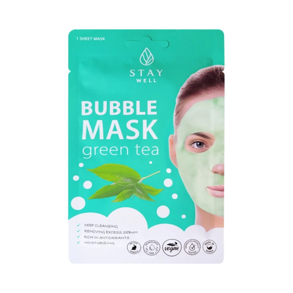 Stay Well Deep Cleansing Bubble Green Tea ansiktsmask 20 g