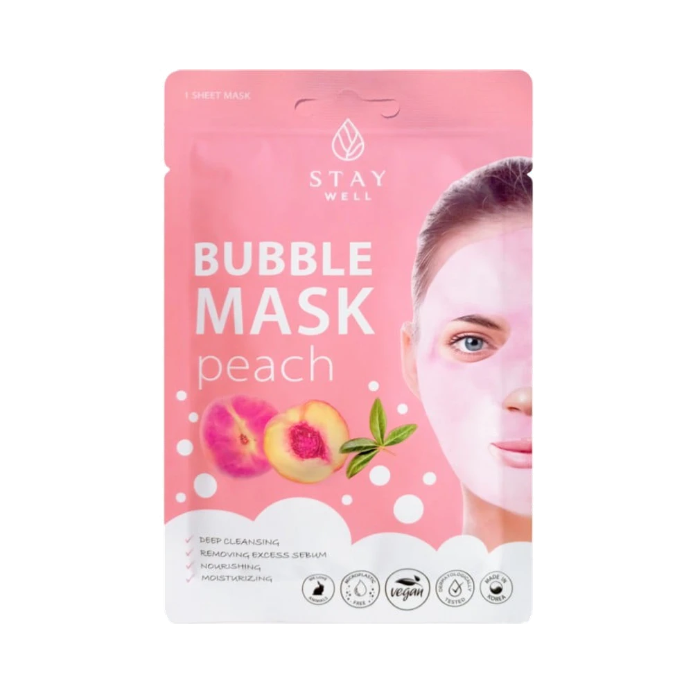 Stay Well Deep Cleansing Bubble Peach mask 1 st