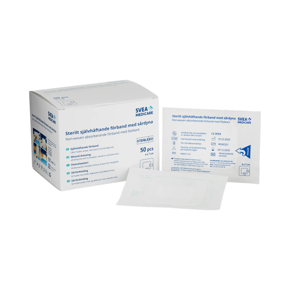 Svea Medicare Självhäftande 6×7 cm snabbförband 50 st