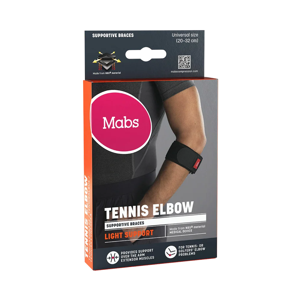 Mabs Stöd Tennisarmbåge Svart bandage One Size