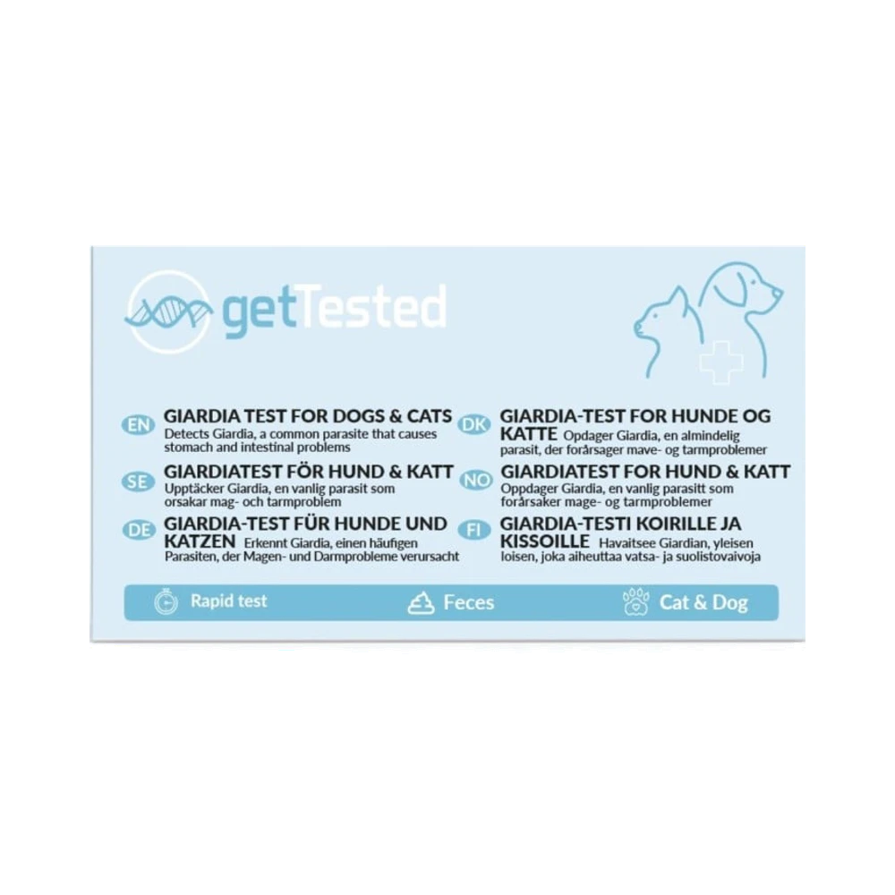 Get Tested Magparasit (Giardia) för hundar & katter hemmatest 1 st