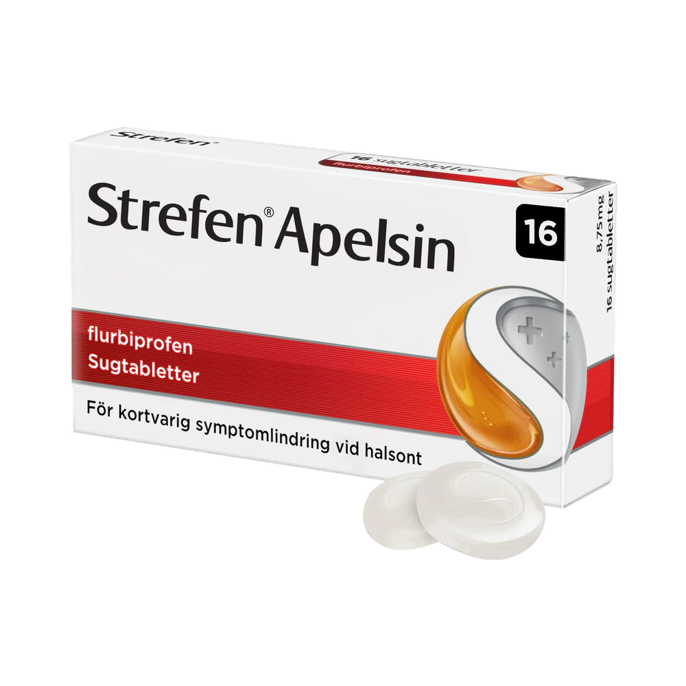 Strefen Apelsin 8,75 mg sugtablett 16 st
