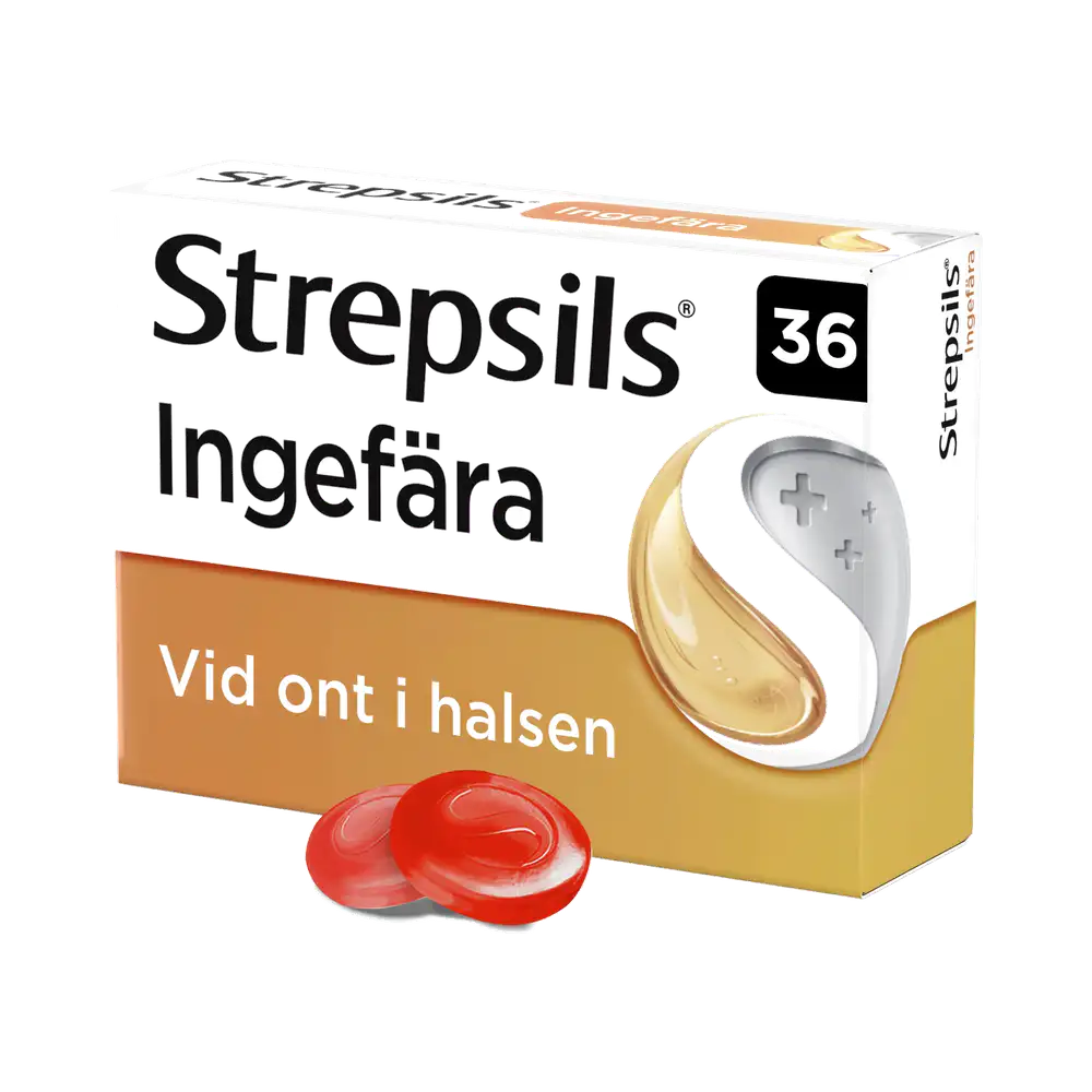 Strepsils Ingefära sugtablett 36 st