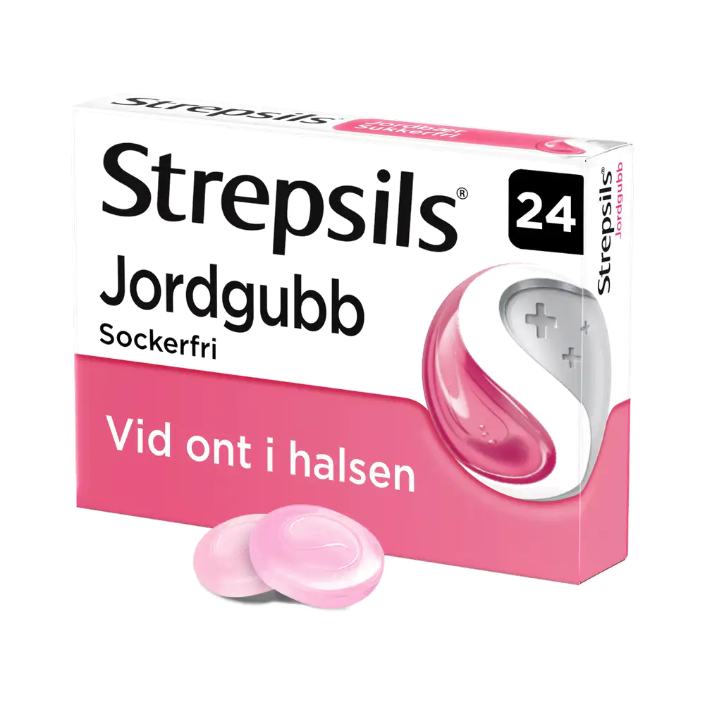 Strepsils Jordgubb sugtablett 24 st