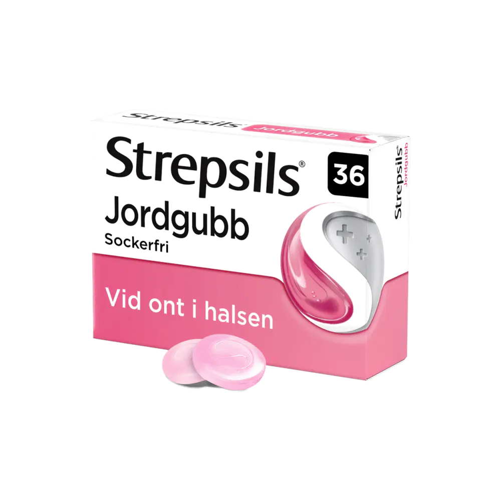 Strepsils Jordgubb sugtablett 36 st