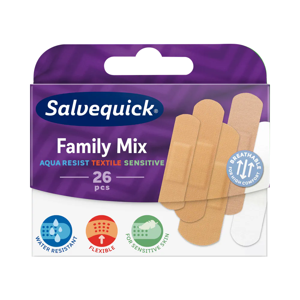 Salvequick Family Mix plåster 26 st