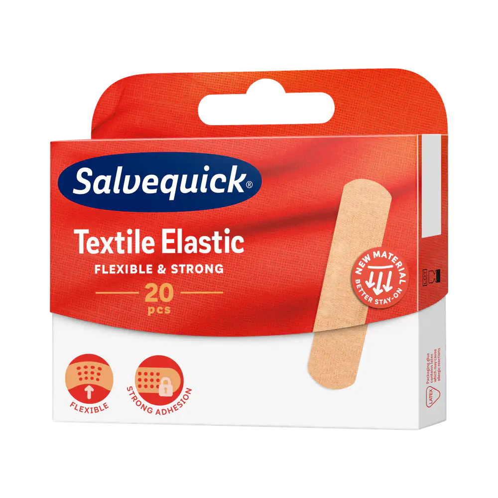 Salvequick Textile Elastic plåster 20 st
