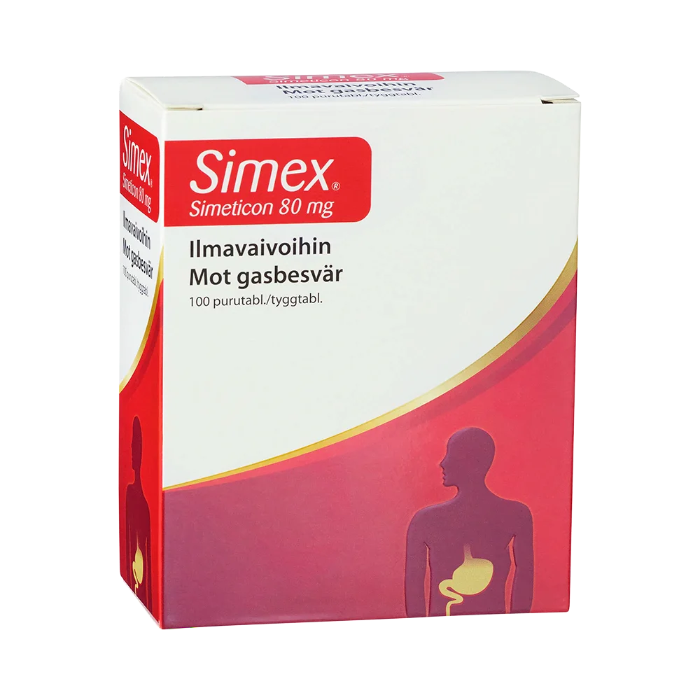 Simex Simetikon 80 mg tuggtablett 100 st