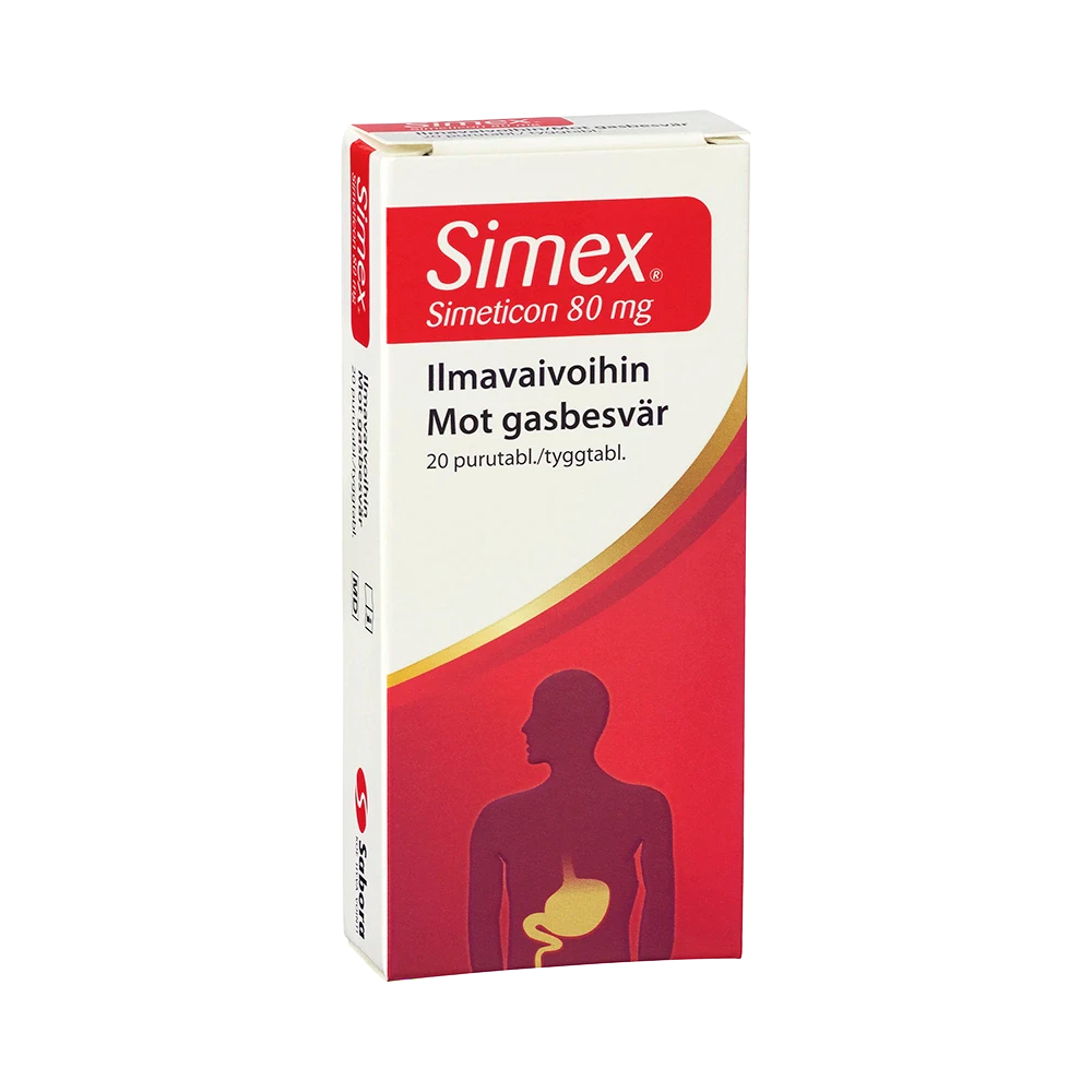 Simex Simetikon 80 mg tuggtablett 20 st
