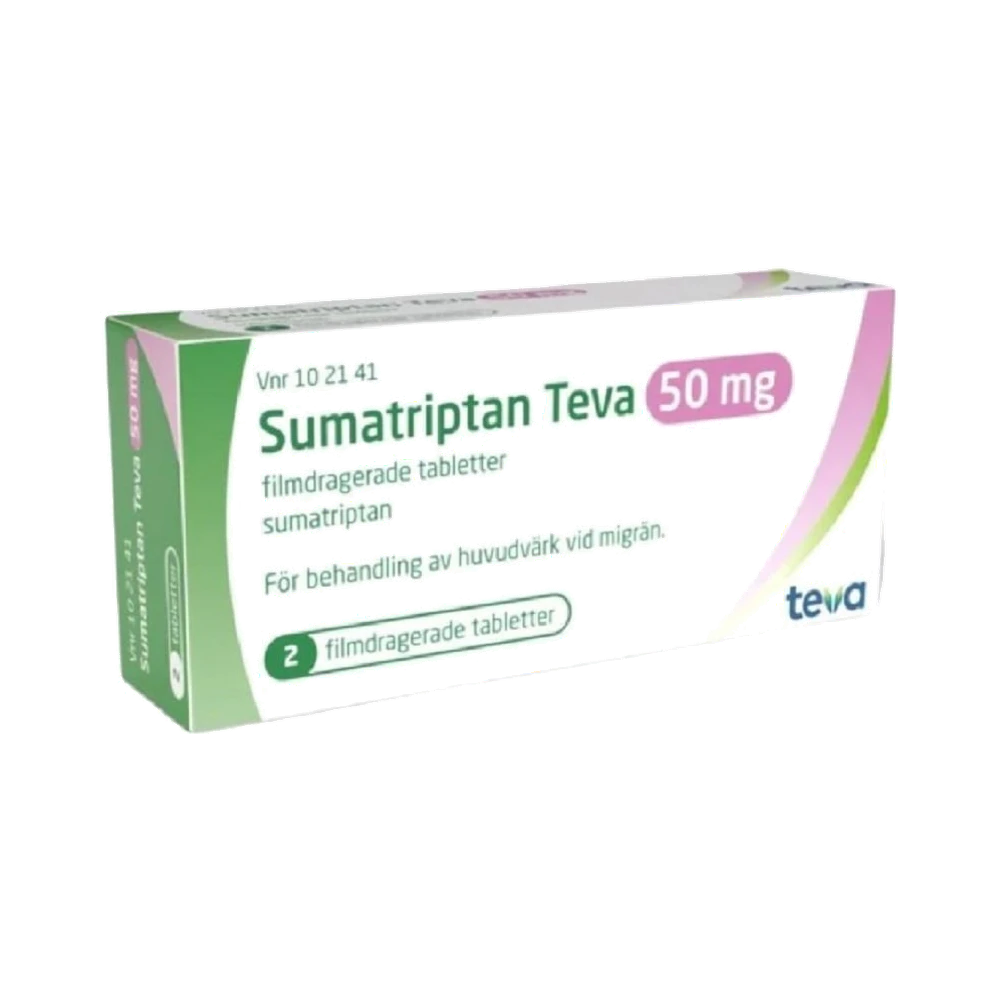 Teva Sumatriptan 50 mg filmdragerad tablett 2 st
