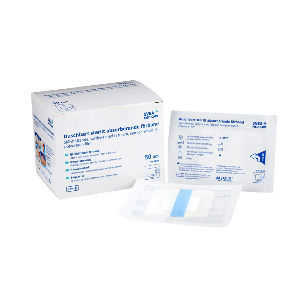 Svea Medicare Duschbart Sterilt 9×10 cm snabbförband 50 st