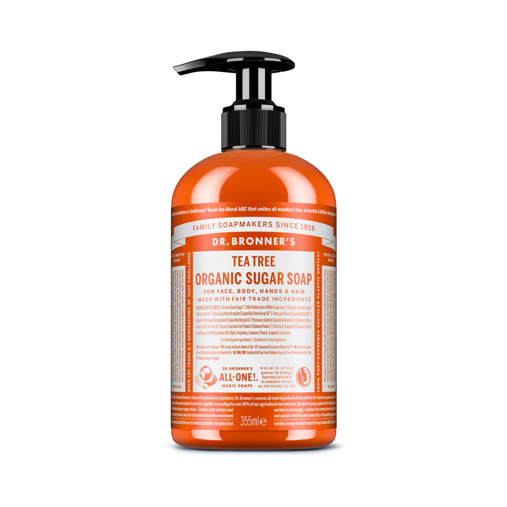Dr. Bronner’s Tea Tree Organic Sugar Soap flytande tvål 355 ml