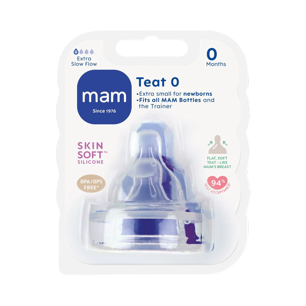 MAM Teat size 0 dinapp 2 st