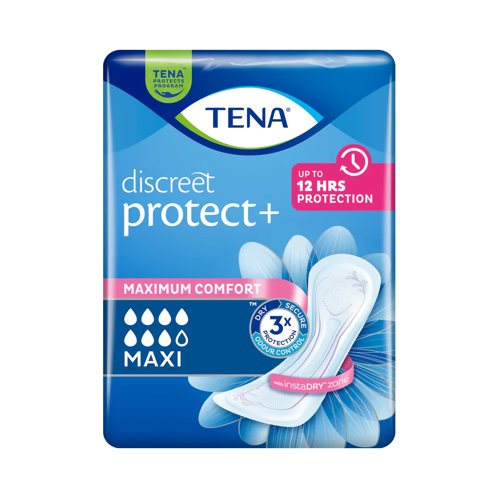 Tena Discreet Maxi InstaDry bindor 12 st