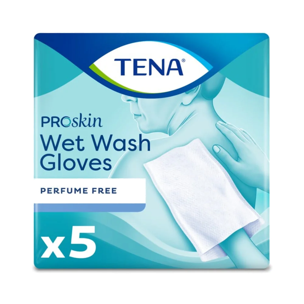 TENA Oparfymerad tvätthandskar 5 st