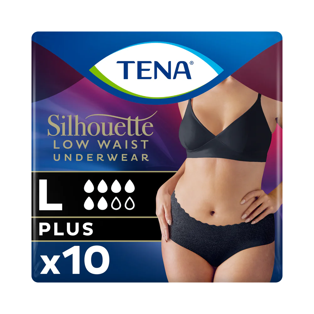 Tena Silhouette Plus Large Low Waist Black engångstrosor 10 st