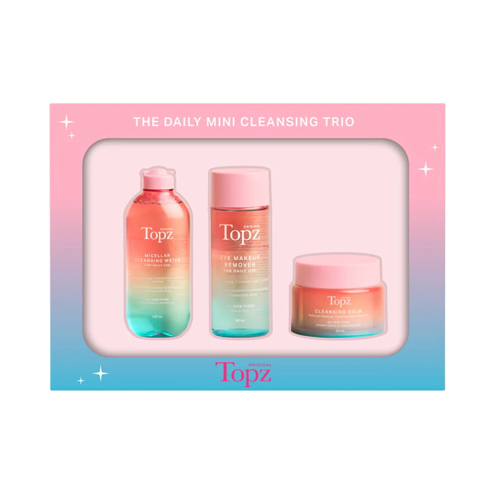 Topz Daily Skincare Mini Set rengöringskit 3 delar (100 ml + 60 ml + 20 ml)
